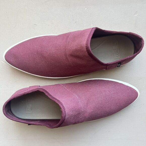Sanuk Katlash Red Burgundy Fabric Slip On Flat Sneaker Shoes Pointed Toes US 5 - Picture 12 of 16